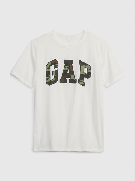Gap T-Shirt 424016-04 Biały Regular Fit. Białe t-shirty chłopięce GAP, bez wzorów, z bawełny, bez ramiączek. Za 39.99 zł.