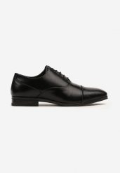 Czarne Sznurowane Półbuty Eleganckie Wizytowe Veleirana. Czarne buty wizytowe męskie Born2be, z materiału, z okrągłym noskiem, bez zapięcia. Za 99.99 zł.