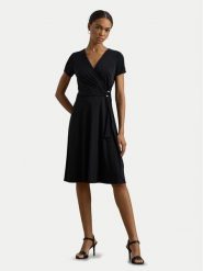 LAUREN RALPH LAUREN Sukienka codzienna 250868161003 Czarny Regular Fit. Czarne sukienki damskie Lauren Ralph Lauren, na co dzień, bez wzorów, z syntetyku, bez kołnierzyka, bez ramiączek, proste. Za 599.99 zł.