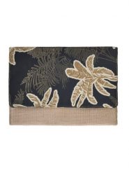 BLE Kopertówka w kolorze beżowo-czarnym - 26 x 19 x 2 cm rozmiar: onesize. Brązowe torebki wieczorowe BLE, bez wzorów, z materiału, bez kołnierzyka, bez ramiączek. Za 27.95 zł.