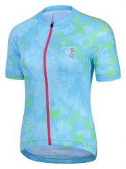 Protective Koszulka kolarska "Blueberry" w kolorze błękitnym rozmiar: 36. Niebieskie bluzki sportowe damskie Protective, bez wzorów, z materiału, bez ramiączek. Za 122.96 zł.