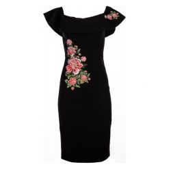 Desigual sukienka damska Marina 34 czarny. Czarne sukienki damskie Desigual, na co dzień, bez wzorów, z materiału, eleganckie, bez kołnierzyka, bez ramiączek. W wyprzedaży za 382.00 zł.