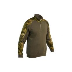 Sweter myśliwski 320 R FURTIV. Brązowe swetry męskie SOLOGNAC, xl, bez wzorów, z materiału, bez kołnierzyka. Za 129.99 zł.