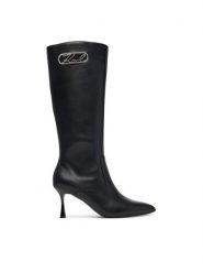 KARL LAGERFELD Kozaki Sienna KL32770 Czarny. Czarne kozaki damskie Karl Lagerfeld, ze skóry, bez obcasa, na szpilce. Za 1,429.00 zł.