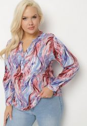 Fioletowa Wiskozowa Koszula z Dekoltem w Serek w Abstrakcyjny Print Axinlla. Fioletowe koszule damskie Born2be, plus size, bez wzorów, z jeansu, biznesowe, bez kołnierzyka, plus size, bez ramiączek. Za 54.99 zł.