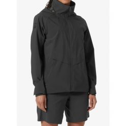 Kurtka przeciwdeszczowa damska Helly Hansen W HP Racing Hooded Jacket. Czarne kurtki damskie Helly Hansen, bez kaptura. Za 707.99 zł.