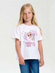 Koszulka z połyskującą aplikacją L.O.L Surprise - biały. Białe koszulki dziewczęce Sinsay, l, z aplikacjami, bez ramiączek. Za 15.99 zł.