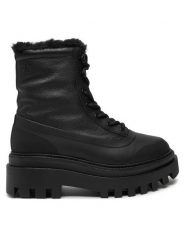Calvin Klein Jeans Trapery Flatform Lace Up Boot Padded YW0YW01557 Czarny. Czarne trapery damskie Calvin Klein Jeans, z jeansu, bez obcasa. Za 449.99 zł.