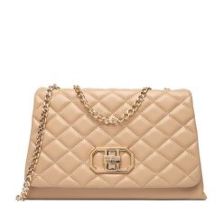 Torebka Nine West. Brązowe torebki wieczorowe Nine West, bez wzorów, wizytowe, bez kołnierzyka, bez ramiączek. Za 199.99 zł.