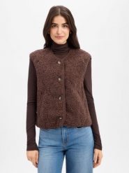 ONLY Damowa kamizelka z futerka typu teddy Kobiety Sztuczne włókno brązowy, XL. Brązowe kamizelki damskie Only, xl, z włókna. Za 249.95 zł.