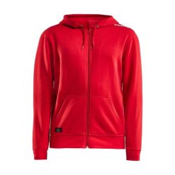 Bluza sportowa damska Craft Community Fz. Czerwone bluzy sportowe damskie Craft, xl, bez wzorów, z materiału, bez ramiączek, z kapturem. Za 282.00 zł.