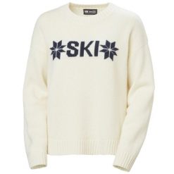 Damski sweter z dzianiny Helly Hansen Bliss. Białe swetry klasyczne damskie Helly Hansen, na zimę, z dzianiny, bez kołnierzyka. Za 727.00 zł.