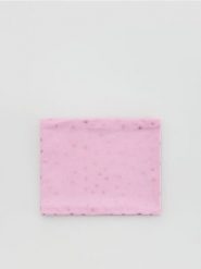 Bawełniany komin z nadrukiem - różowy. Czerwone szaliki dziecięce Reserved, z bawełny, bez ramiączek. Za 29.99 zł.