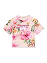 Guess T-Shirt J6GI03 K6YW4 Różowy Relaxed Fit. Czerwone koszulki dziewczęce Guess, z aplikacjami, z bawełny, bez ramiączek. Za 149.99 zł.