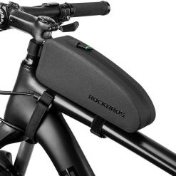 Wodoodporna torba na ramę rowerową Rockbros, 1,6 L. Czarne torebki klasyczne damskie ROCKBROS, bez wzorów, z materiału, bez dodatków. Za 119.60 zł.