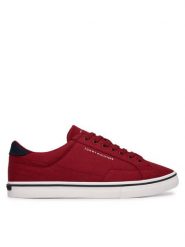 Tommy Hilfiger Tenisówki Vulc Core Long Lace FM0FM05688 Bordowy. Czerwone trampki i tenisówki męskie Tommy Hilfiger, bez wzorów, z materiału, bez zapięcia. Za 289.99 zł.