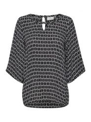 Kaffe Bluzka "Hildur" w kolorze kremowo-czarnym rozmiar: 36. Czarne bluzki damskie Kaffe, bez wzorów, z wiskozy, bez kołnierzyka, bez ramiączek. Za 60.88 zł.
