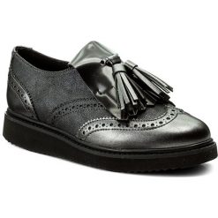 Półbuty GEOX - D Thymar C D724BC 0AJHS C9278 Dk Grey. Czarne półbuty damskie Geox, bez wzorów, z materiału, bez obcasa. W wyprzedaży za 219.00 zł.