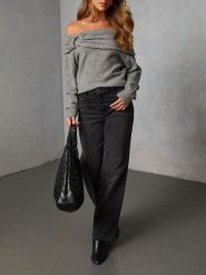 Milan Kiss Sweter w kolorze szarym rozmiar: M. Szare swetry klasyczne damskie Milan Kiss, m, bez kołnierzyka. Za 139.54 zł.