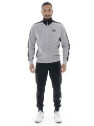 Bluza z bawełna z pełny zamek błyskawiczny na co dzień. Szare bluzy bez kaptura męskie LEONE 1947 APPAREL, s, z bawełny. Za 383.11 zł.