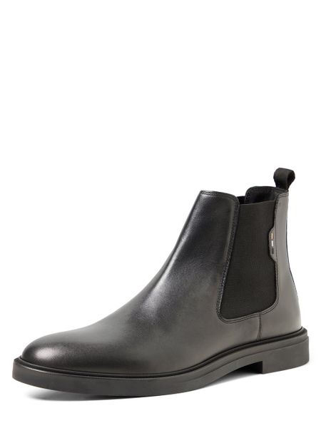 BOSS botki typu chelsea Mężczyźni skóra czarny, 42. Czarne buty zimowe męskie Boss, ze skóry, bez zapięcia. Za 1,149.95 zł.