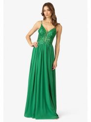 APART Sukienka w kolorze zielonym rozmiar: 36. Zielone sukienki damskie Apart, bez wzorów, z koronki, bez kołnierzyka, bez ramiączek, maxi. Za 260.99 zł.