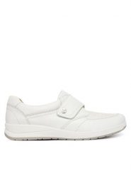 Caprice Półbuty 9-24705-46 Biały. Białe półbuty damskie Caprice, bez wzorów, ze skóry, bez obcasa, na płaskiej podeszwie. Za 330.99 zł.