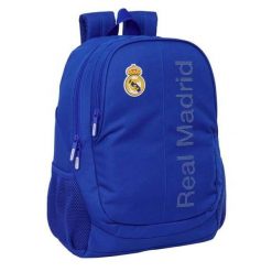 Plecak szkolny SENZA MARCA Poliester 600D. Niebieskie plecaki męskie Real Madrid, bez wzorów, z materiału. Za 199.00 zł.