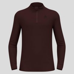 Bluza termoaktywna męska Odlo Merino 260 BL Top Turtle Neck LS Half Zip. Czerwone bluzy bez kaptura męskie Odlo, m. Za 425.19 zł.