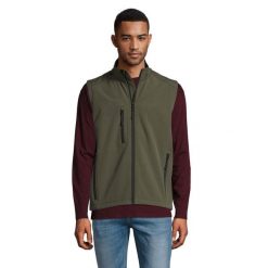 Męska Kamizelka Bez Rękawów Rallye Softshell. Zielone kamizelki męskie SOL'S, l, bez wzorów, z softshellu, bez kaptura. Za 186.99 zł.
