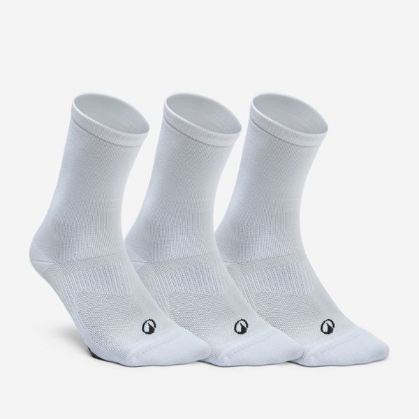 Skarpetki fitness Domyos wysokie 3 pary. Skarpetki damskie DOMYOS, bez wzorów, z dzianiny. Za 39.99 zł.