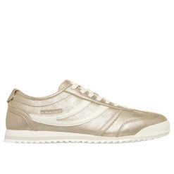 Buty sportowe damskie Skechers Topnotch Shimmer Chic. Żółte buty sportowe na co dzień damskie Skechers, bez wzorów, z nubiku. Za 321.50 zł.