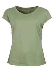 Peak Mountain Koszulka funkcyjna "Azoka" w kolorze khaki rozmiar: S. Brązowe bluzki sportowe damskie Peak Mountain, s, bez wzorów, z materiału, bez ramiączek. Za 91.77 zł.