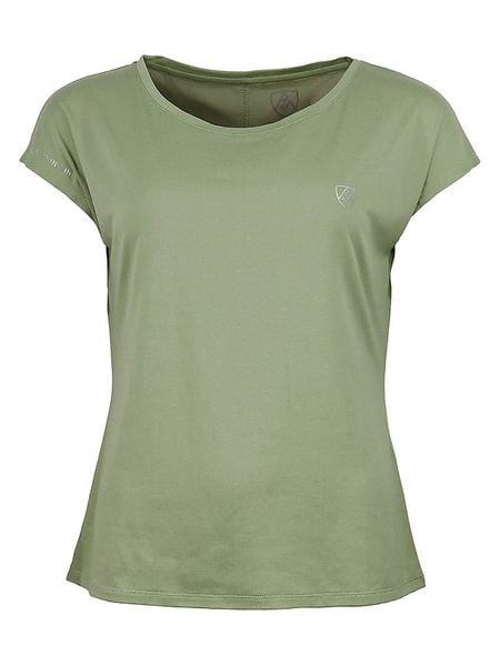 Peak Mountain Koszulka funkcyjna "Azoka" w kolorze khaki rozmiar: S. Brązowe bluzki sportowe damskie Peak Mountain, s, bez wzorów, z materiału, bez ramiączek. Za 91.77 zł.