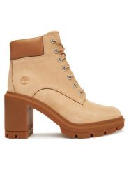 Timberland Trzewiki Allington TB0A2CKCEN71 Beżowy. Brązowe botki damskie Timberland, z nubiku, bez obcasa, na słupku, bez zapięcia. Za 679.99 zł.