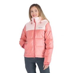 Kurtka puchowa damska Columbia Bulo Point Down. Czerwone kurtki damskie Columbia, m, bez wzorów, z puchu, bez kaptura. Za 349.99 zł.