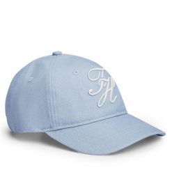 Czapka z daszkiem Tommy Hilfiger. Niebieskie czapki z daszkiem damskie Tommy Hilfiger, bez wzorów. Za 209.99 zł.