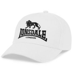 Czapka Lonsdale Beckbury. Białe czapki męskie Lonsdale, bez wzorów, klasyczne. Za 148.50 zł.