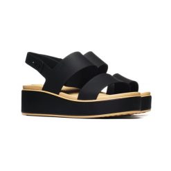 Damskie klapki Crocs BROOKLYN MATTE WRAP LOW WEDGE W 211802-0RI 3. Brązowe klapki damskie Crocs, bez wzorów, z materiału, bez obcasa, na koturnie. Za 204.42 zł.
