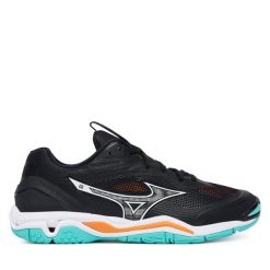 Buty halowe Mizuno. Czarne buty sportowe na co dzień męskie Mizuno, bez zapięcia, mizuno wave. Za 419.99 zł.