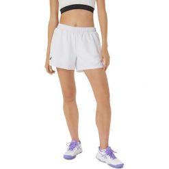 Szorty damskie Asics Court. Białe szorty damskie Asics, bez wzorów, z materiału. Za 216.25 zł.