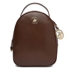 Plecak Beverly Hills Polo Club. Brązowe plecaki damskie Beverly Hills Polo Club, bez wzorów. Za 179.99 zł.