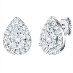 Rafaela Donata Kolczyki sztyfty z kryształkami Swa Lezka srebro wysokiej próby zdobiony kryształkami Swarovski® srebrny 1 ct Damski. Szare kolczyki damskie Rafaela Donata, srebrne, na sztyftcie. Za 229.99 zł.