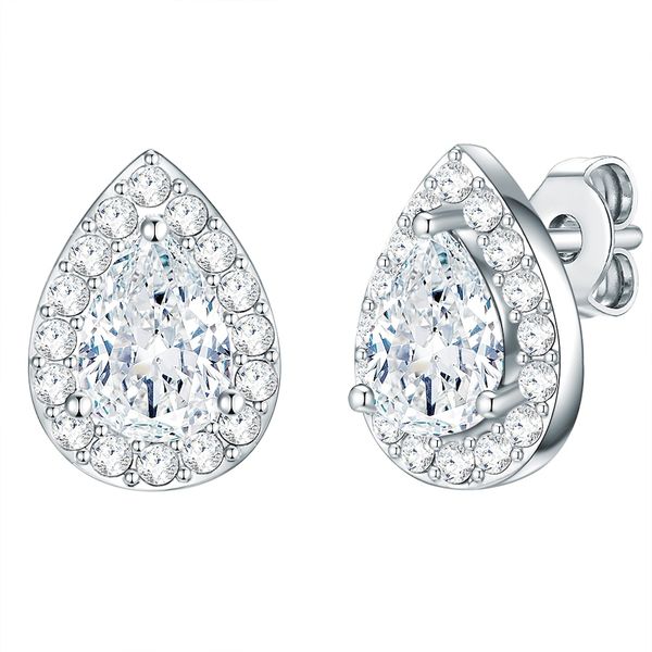 Rafaela Donata Kolczyki sztyfty z kryształkami Swa Lezka srebro wysokiej próby zdobiony kryształkami Swarovski® srebrny 1 ct Damski. Szare kolczyki damskie Rafaela Donata, srebrne, na sztyftcie. Za 229.99 zł.