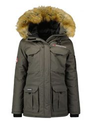 Geographical Norway Parka "Baliverne" w kolorze ciemnoszarym rozmiar: XXL. Szare parki damskie Geographical Norway, xxl, z aplikacjami. Za 197.63 zł.
