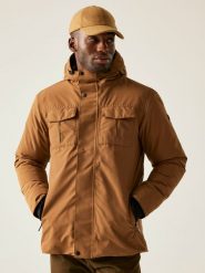 Regatta Kurtka przejściowa "Eamont" w kolorze karmelowym rozmiar: S. Brązowe kurtki męskie Regatta, s, bez wzorów, bez kaptura. Za 354.10 zł.