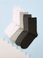 Skarpetki 5 pack - szary. Szare skarpetki męskie Sinsay, bez wzorów. Za 12.99 zł.