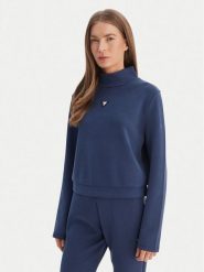 Guess Bluza V4YQ05 KCAY2 Granatowy Regular Fit. Niebieskie bluzy bez kaptura damskie Guess, s, z syntetyku. Za 329.99 zł.
