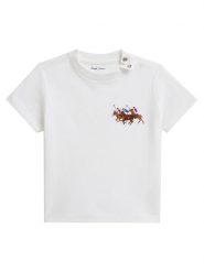 Polo Ralph Lauren T-Shirt 320A95734002 Biały Regular Fit. Białe t-shirty chłopięce Polo Ralph Lauren, bez wzorów, z bawełny, bez ramiączek. Za 219.99 zł.
