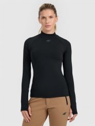 4F Bielizna termiczna ocieplana (góra) damska - czarna L. Czarna bielizna termoaktywna damska 4f, l, bez wzorów, z polaru. Za 129.99 zł.